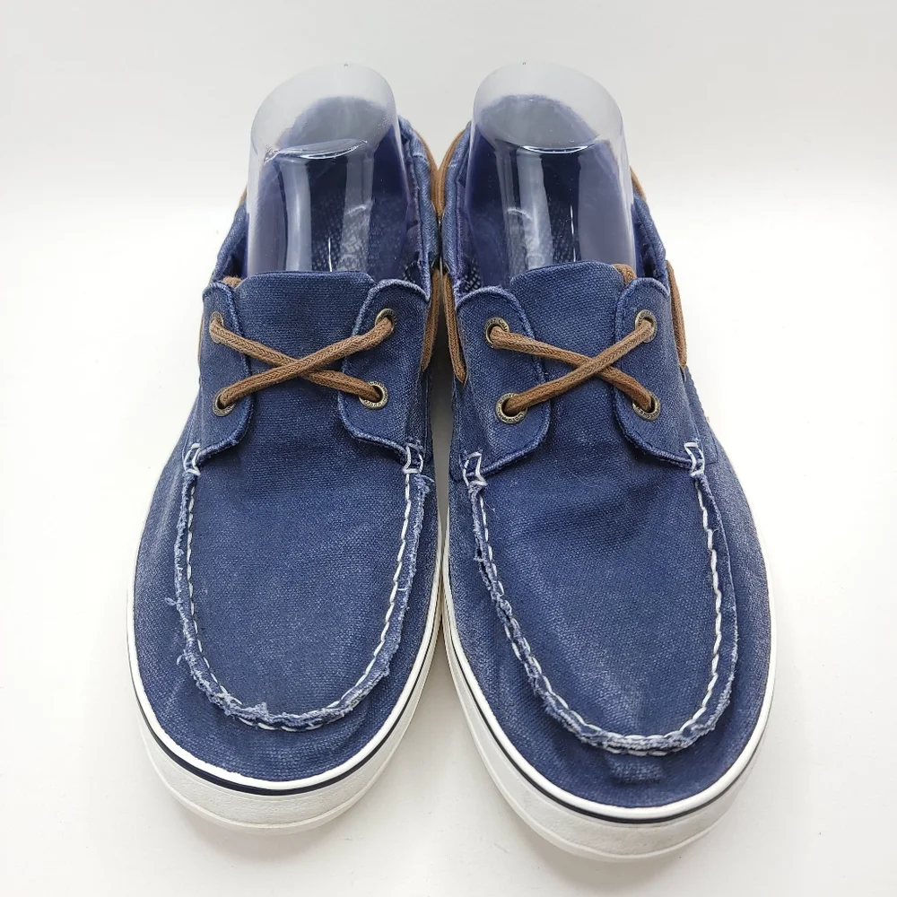 Columbia Shoes Mens 9.5 Navy Blue Canvas Comfort Walking Sneakers Vulc N Vent - Picture 5 of 7